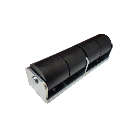 Odbój metalowo-gumowy ROLL-STOP 400x120x125 cztery rolki gumowe